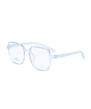 Reading Glasses Anti UV Blue Light Blocking Square Oversized Computer Readers Flat Light Mirror Eyeglasses +1.00 Blue