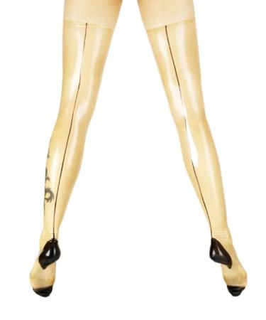 Latex Rubber New Style Women Special Transparent Stockings Cute Long Socks Feet Size XS XXL Clear XS