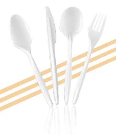 400 Count Plastic White Forks - Disposable Cutlery for Home, Office, School, Parties & More - Buy Online on GoSupps.com
