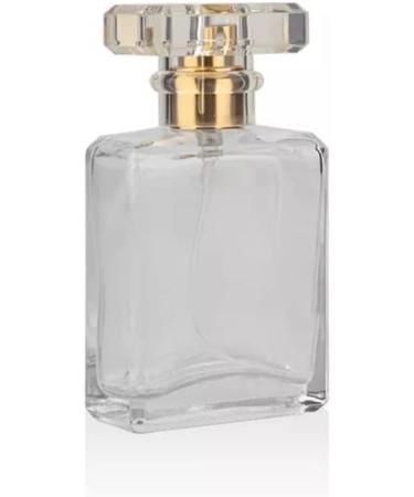 50ml Empty Rectangular Glass Perfume Bottle with Atomizer - Ideal for Travel & DIY Fragrances | International Shipping Available - Buy Online on GoSupps.com