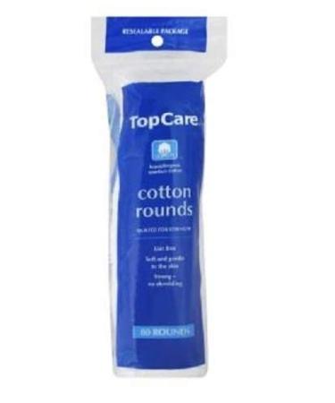Topcare Cotton Rounds 80 Ct