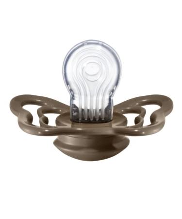 BIBS Couture Collection Pacifiers | BPA-Free Baby Soothers from Denmark | Set of 2 Vanilla/Dark Oak & Transparent | Size 0-6 Months - Buy Online on GoSupps.com