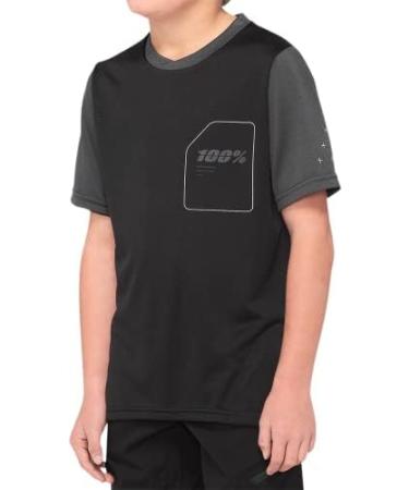 100% Ridecamp Youth Short Sleeve Jersey - Black/Grey Size L (152-164) | 2022 Cycling Apparel for Kids - International Shipping Available - Buy Online on GoSupps.com