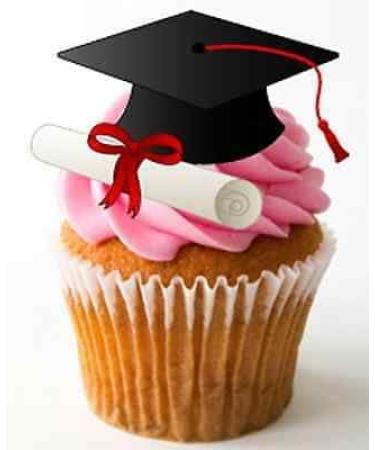 GRADUATION STAND UP x28 FLAT Edible Cake Toppers D1 CONGRATULATIONS HAT & SCROLL - Buy Online on GoSupps.com