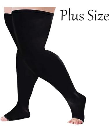 Plusock Plus Size Thigh High Compression Socks for Women - Wide Calf (2 Colors 5XL) - Buy Online on GoSupps.com