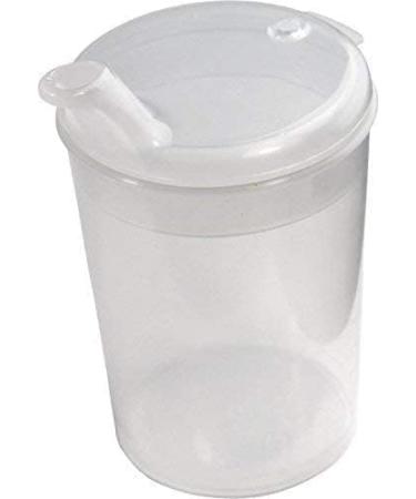 Medi-Inn 250ml Beak Cup Set - 5 Lower Parts & 10 Lids (12x10mm & 4x4mm) | Transparent | International Shipping - Buy Online on GoSupps.com