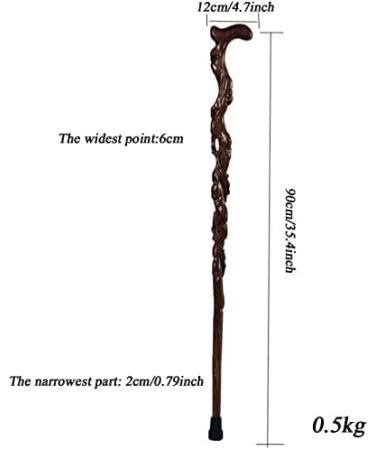 Canes 35 Inch Natural Wood Canes for Men and Women Solid Wood Lightweight and Strong Traditional Style Walking Stick with Rubber Tip Star of Light - Buy Online on GoSupps.com