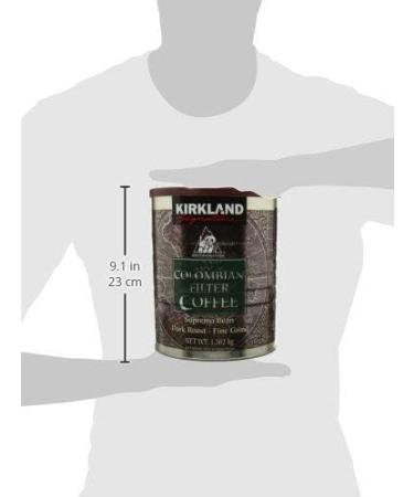 Kirkland Signature - 100% Colombian Filter Coffee Supremo Bean Dark Roast Fine Grind 1.36kg an interestingly Flawed Version - Buy Online on GoSupps.com