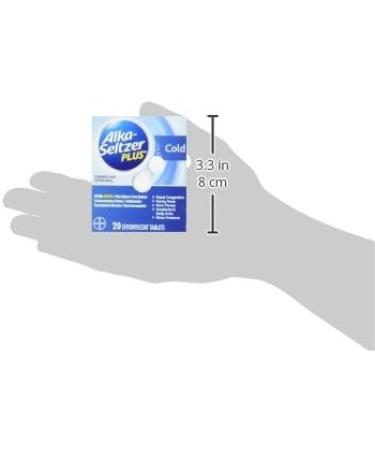 Alka-Seltzer Plus Cold Formula Effervescent Tablets - Sparkling Original (20 ct) - Buy Online on GoSupps.com