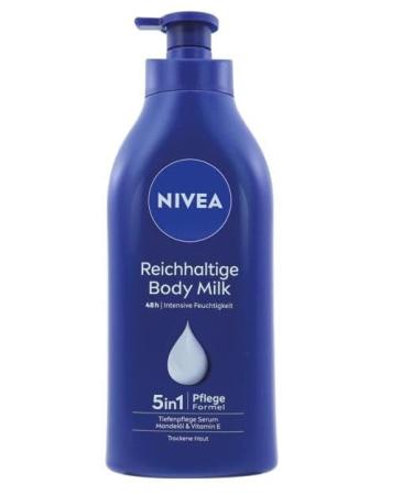 Beiersdorf AG Nivea Rich body milk with pump 48 hours of intensive moisture 625 ml pack of 6