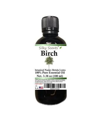 Birch Essential Oil (Betula Lenta) 100% Pure and Natural with Certified Child Resistant Cap 3.38 fl oz (100 ml)
