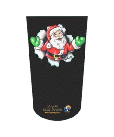 Amputee Stump Sock Santa Breaks Through blk V1 3Ply Stump Sock