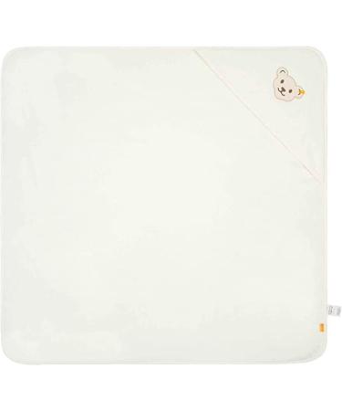 Lalalo Steiff Hooded Bath Towel for Baby & Children - Personalized Embroidered Terry Towel 100x100 cm (White/Beige) - Perfect for International Shipping - Buy Online on GoSupps.com