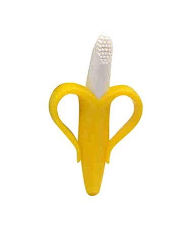 Sikye Infant Baby Boys Girls Banana Toothbrush Food Grade Silicone Teether SIK_8200 Yellow One Size