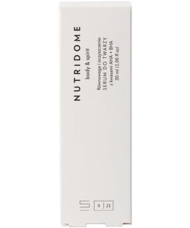 Nutridome | Acid face peeling | AHA + BHA 30% | Exfoliates dead skin cells | Reduces pore visibility | Regulates sebum | Cleanses | Stimulates regeneration | Serum | Aloe | Panthenol | 30 ml - Buy Online on GoSupps.com