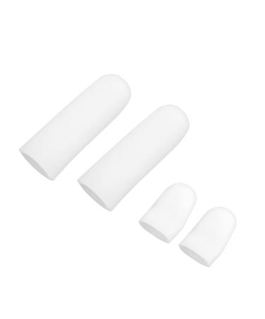 minkissy 2 PC Toe Caps Toe Sleeve Toe Corn Covers Toe Protector Toe Corn Protectors White Size 2