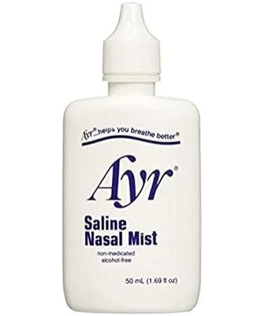 Ayr Saline Nasal Mist 1.69oz Spray Bottles - 2 Count Pack for Sinus Relief - Buy Online on GoSupps.com