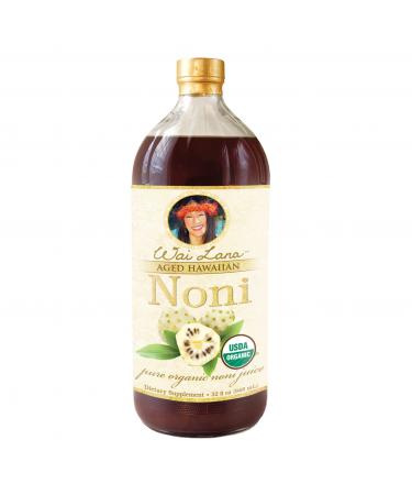 Noni Juice Organic 100% Pure and Raw (32 Ounce) - Hawaiian - Wai Lana