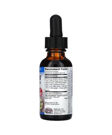 Herbs Etc. Deep Sleep Formula - Alcohol Free Herbal Supplement | 1 fl oz (30 ml) - Buy Online on GoSupps.com