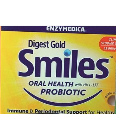 Enzymedica Digest Gold Smiles Oral Health with HK L-137 Probiotic 30 Quick Melt Mints