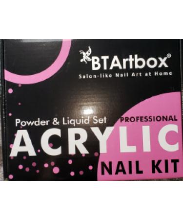 Acrylic Nail Powder - Acrylic Powder And Liquid Set  BTArtbox Acrylic Nail Kit with Pink White Clear Acrylic Powder Liquid Monomer Acrylic Nail Brush Nail Forms Practice Finger for Beginners