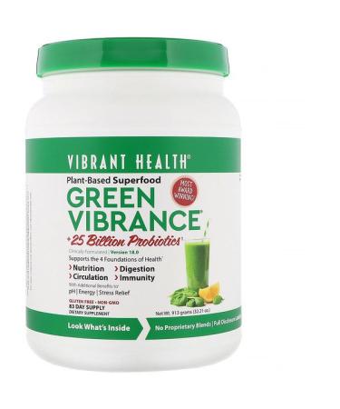 Vibrant Health Green Vibrance +25 Billion Probiotics Version 18.0 32.21 oz (913 g)