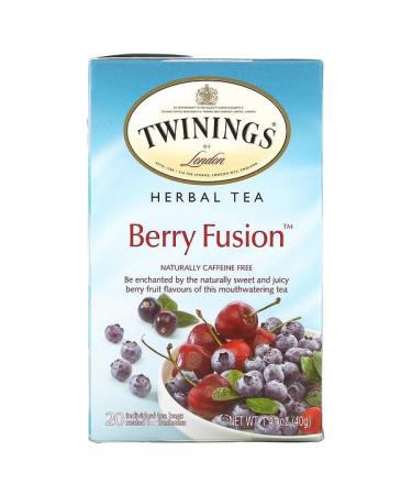 Twinings Herbal Tea Berry Fusion Caffeine Free 20 Tea Bags 1.41 oz (40 g)