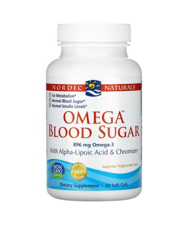 Nordic Naturals Omega Blood Sugar 896 mg 60 Soft Gels