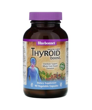 Bluebonnet Nutrition Targeted Choice Thyroid Boost 90 Vegetable Capsules