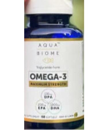Enzymedica Aqua Biome Fish Oil Classic Strength Lemon Flavor 1200 mg 60 Softgels