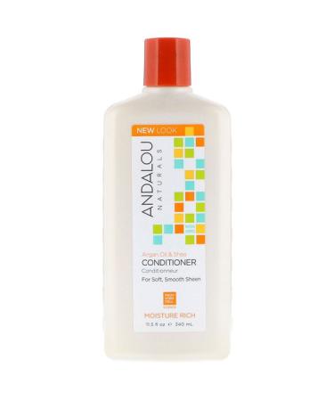 Andalou Naturals Conditioner Moisture Rich For Soft Smooth Sheen Argan Oil & Shea 11.5 fl oz (340 ml)