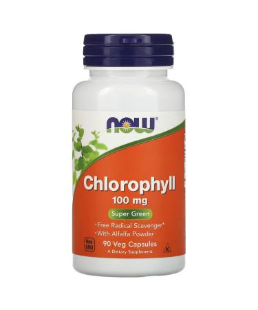 Now Foods Chlorophyll 100 mg 90 Veggie Caps