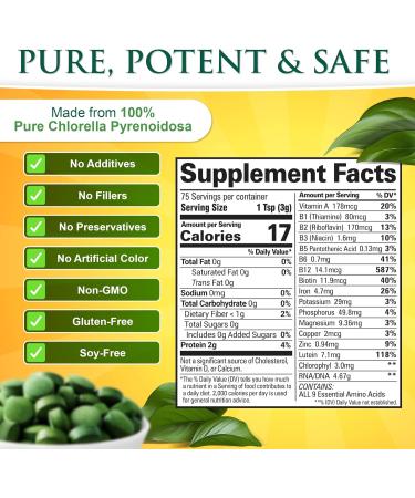 Chlorella Tablets Mega-Pack 1000 - Raw Cracked Cell, Non-GMO, 100% Pure Pyrensoidosa - High Protein Superfood with Chlorophyll & Nucleic Acids - No Fillers - Buy Online on GoSupps.com