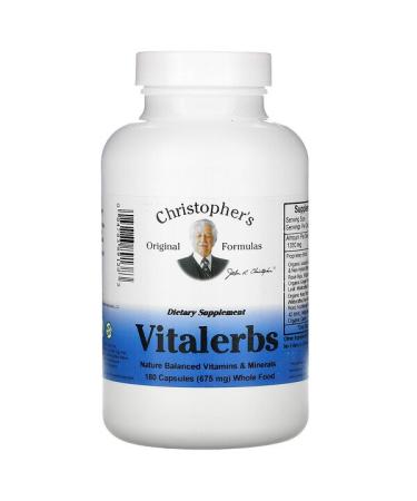Christopher's Original Formulas Vitalerbs 675 mg 180 Capsules