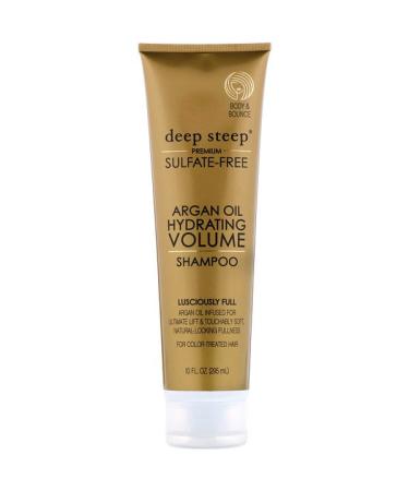 Deep Steep Argan Oil Hydrating Volume Shampoo Lusciously Full 10 fl oz. (295 ml)