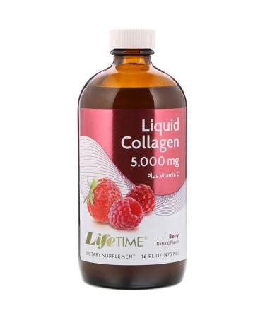 LifeTime Vitamins Liquid Collagen Plus Vitamin C Berry Flavor 5000 mg 16 fl oz (473 ml)