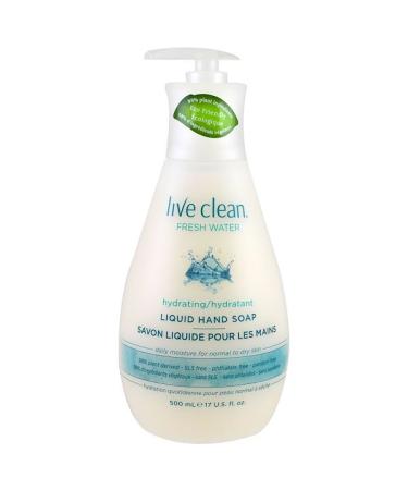 Live Clean Hydrating Liquid Hand Soap Fresh Water 17 fl oz (500 ml)