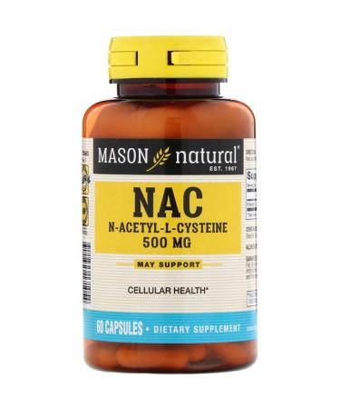 Mason Natural NAC N-Acethyl-L-Cysteine 500 mg 60 Capsules