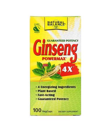 Natural Balance Ginseng PowerMax 4X 100 Veg Caps