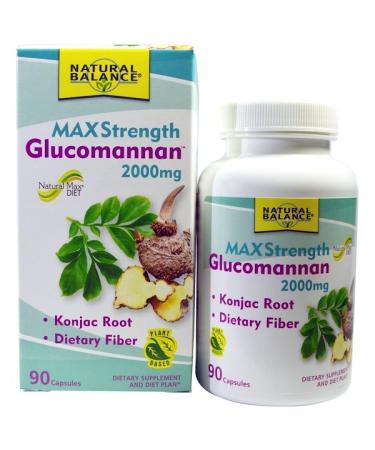 Natural Balance Glucomannan Maximum Strength 2000 mg 90 Capsules