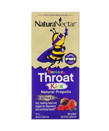 NaturaNectar Bee Hero Throat Kids Natural Propolis Spray Berry Blast 30 ml