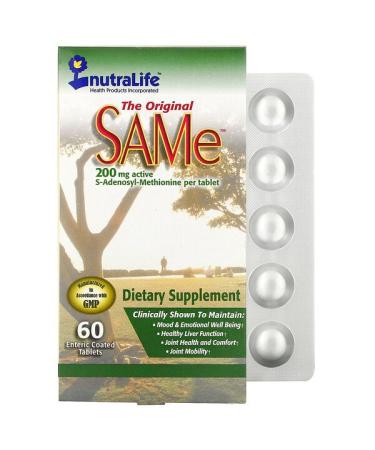 NutraLife The Original SAMe 200 mg 60 Enteric Coated Tablets