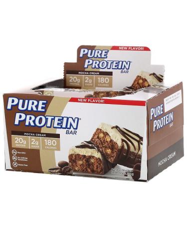 Pure Protein Mocha Cream Bar 6 Bars 1.76 oz (50 g) Each