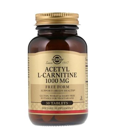 Solgar Acetyl L-Carnitine 1000 mg 30 Tablets