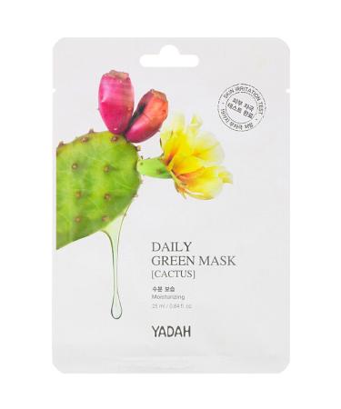 Yadah Daily Green Beauty Mask Cactus 1 Sheet 0.84 fl oz (25 ml)