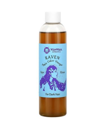 WiseWays Herbals Raven Apple Cider Vinegar Hair Rinse For Dark Hair 8 oz (236 ml)