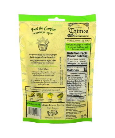 Chimes Meyer Lemon Ginger Chews 3.5 oz | Gourmet Candy | Natural Flavor - Buy Online on GoSupps.com