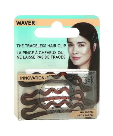 Invisibobble Waver Traceless Hair Clip Pretty Dark 3 Pack