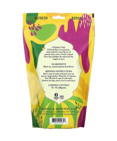 Harney & Sons Passion Fruit Black Iced Tea - 15 Bags - Refreshing 7.5 oz - Buy Online on GoSupps.com