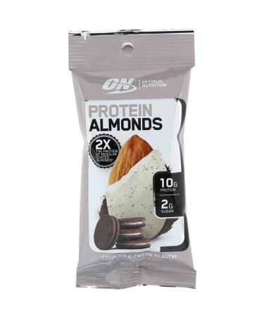 Optimum Nutrition Protein Almonds Cookies & Creme - 12 Pack, 1.5 oz (43g) Each | High-Protein Snack - Buy Online on GoSupps.com